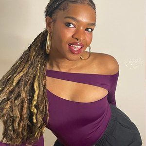 Parade Killer Sculpt Cutout Bodysuit in Violette, Size XL